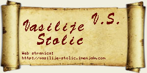Vasilije Stolić vizit kartica